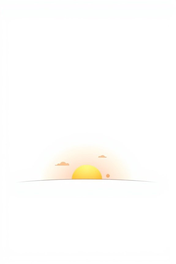 minimalist sunrise clouds drawing