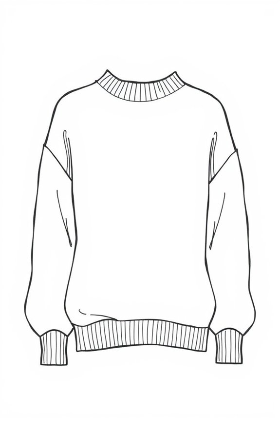 minimalist sweater drawing project