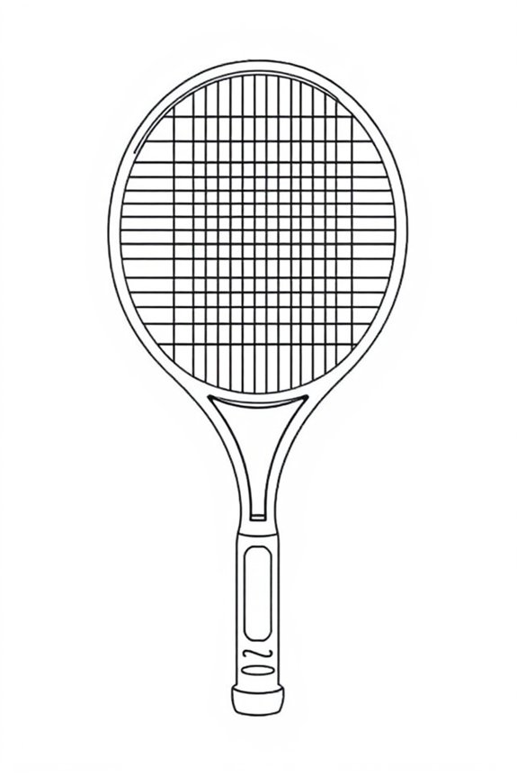 minimalist tennis racket illustration
