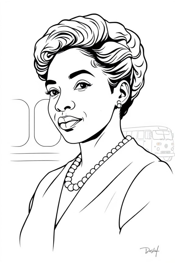 minimalistic rosa parks art