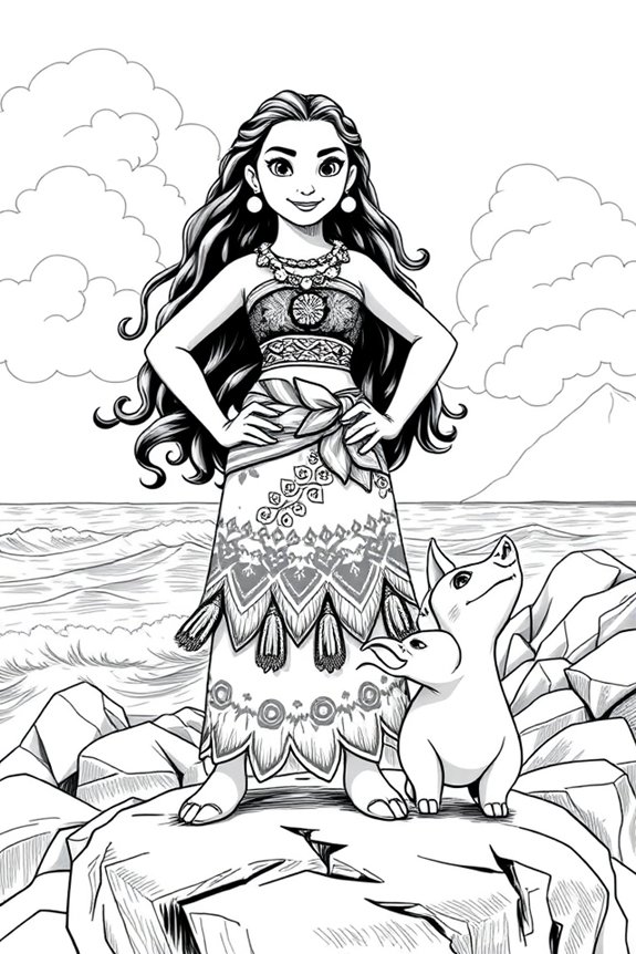 moana and pua expressions