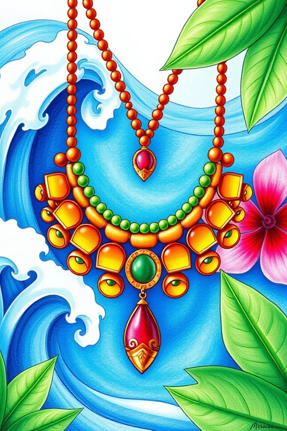 moana s necklace color drawing