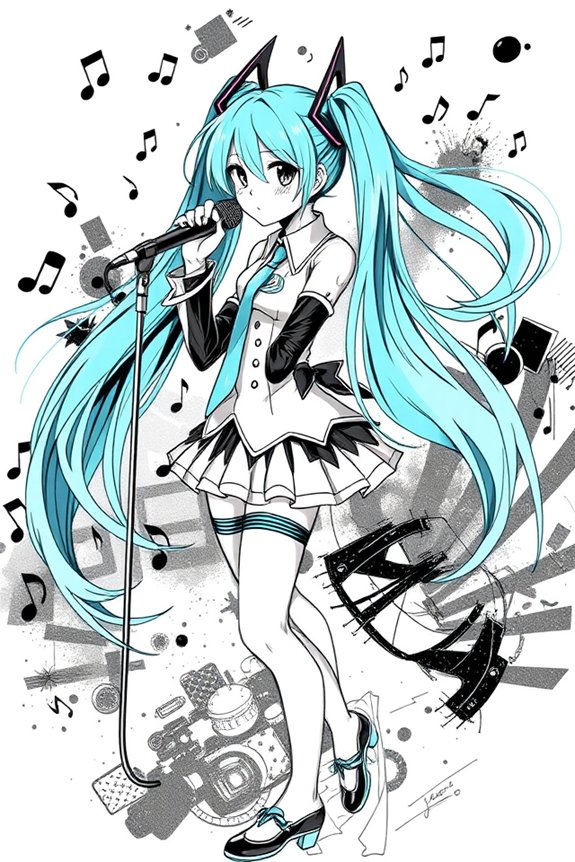 monochrome miku art project
