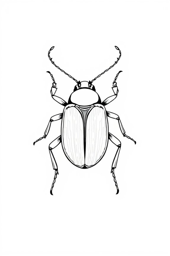 monoline beetle drawing project