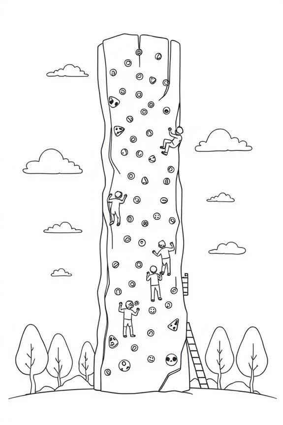 monoline climbing wall art