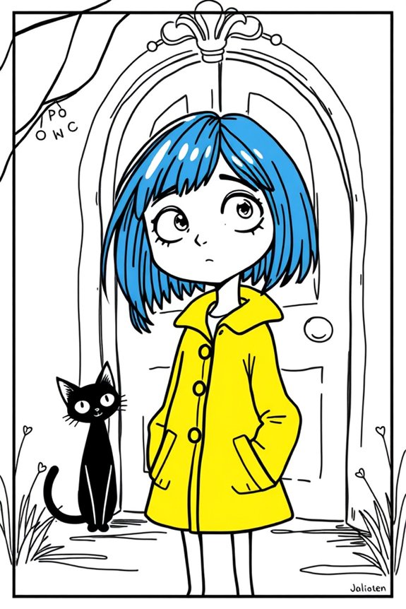 monoline coraline line art