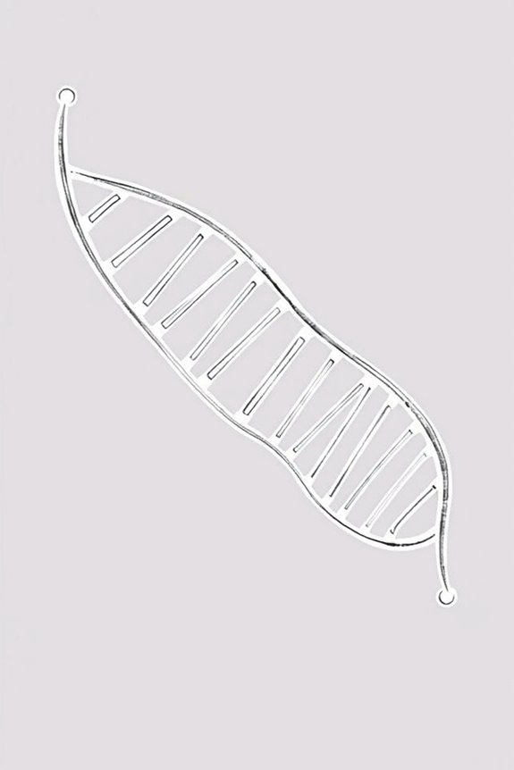 monoline dna strand drawing