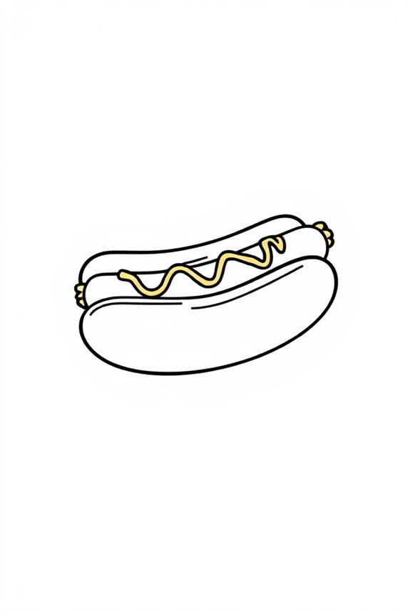 monoline hot dog art
