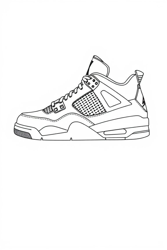 monoline jordan 4 drawing