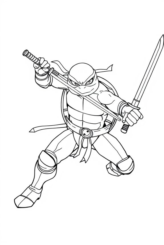 monoline ninja turtle swords