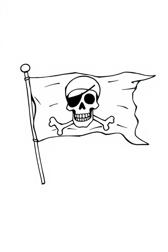 monoline skull and crossbones