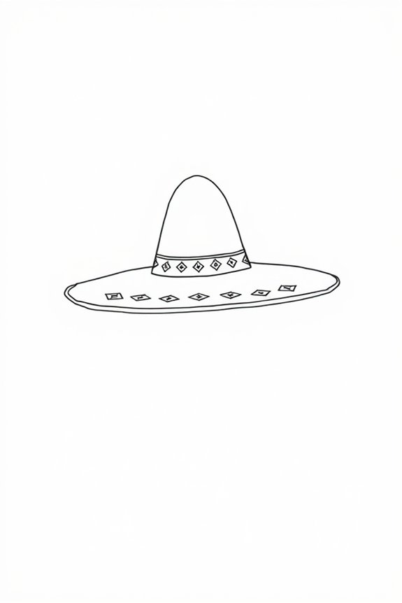monoline sombrero art project