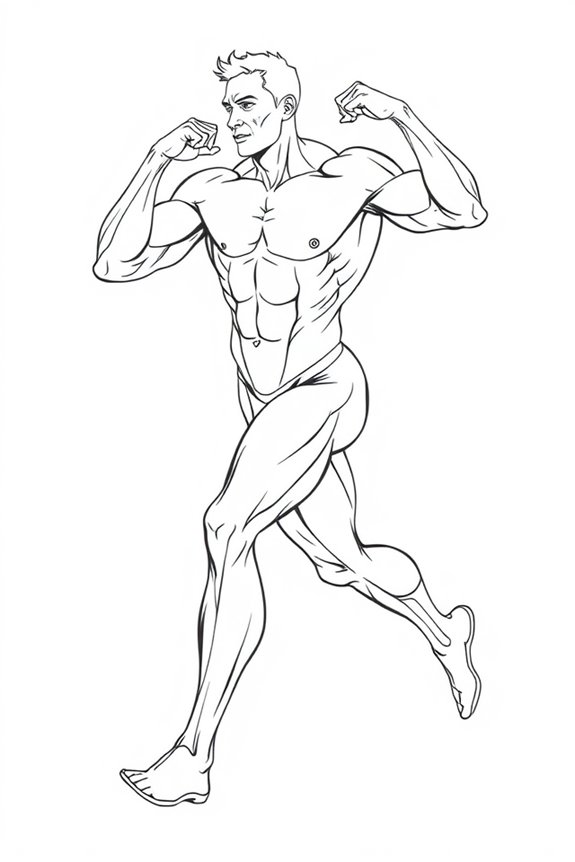 muscle line drawing project