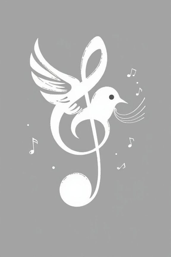 musical animal drawing concept