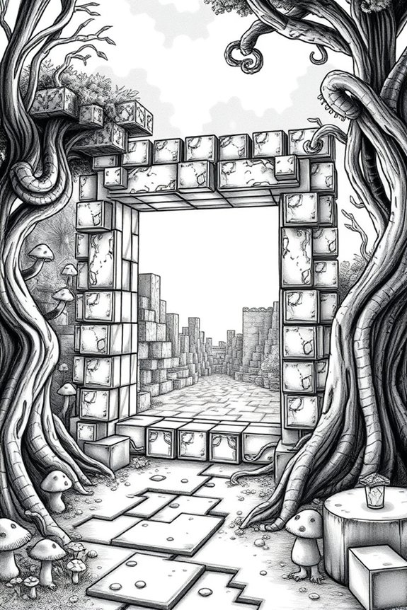 nether portal drawing project
