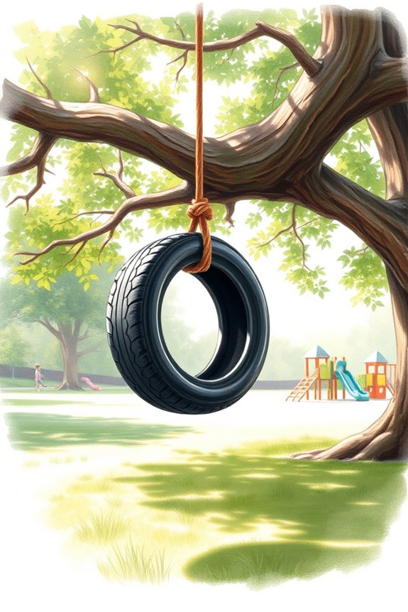 nostalgic tire swing artistry