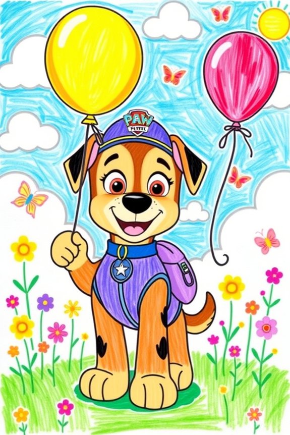 paw patrol pup coloring project