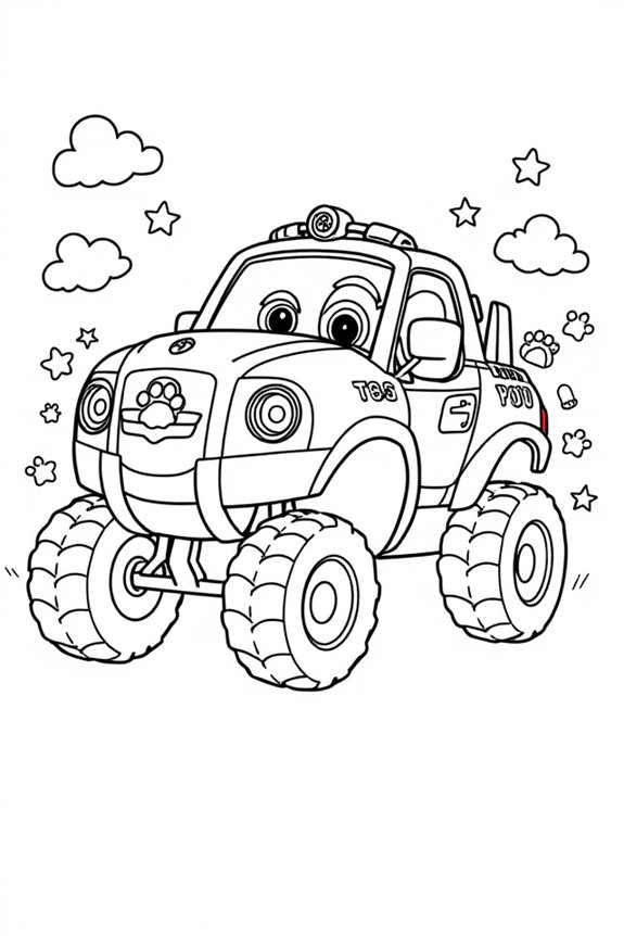 paw patrol vehicle drawing activity