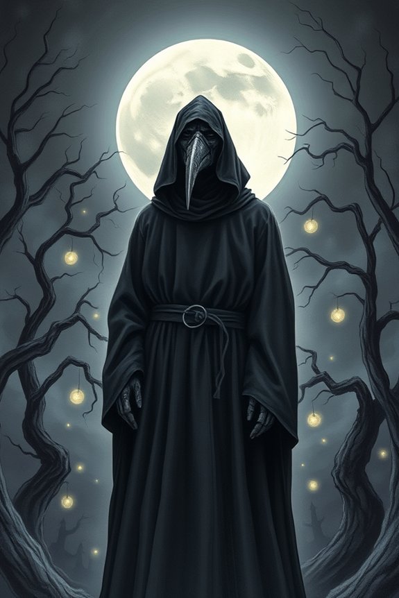 plague doctor moonlight drawing