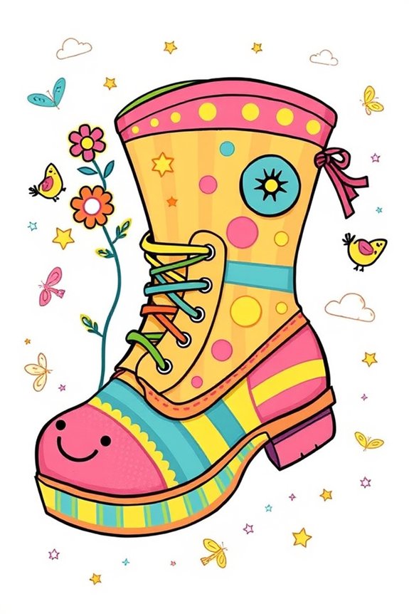 playful boot drawing project