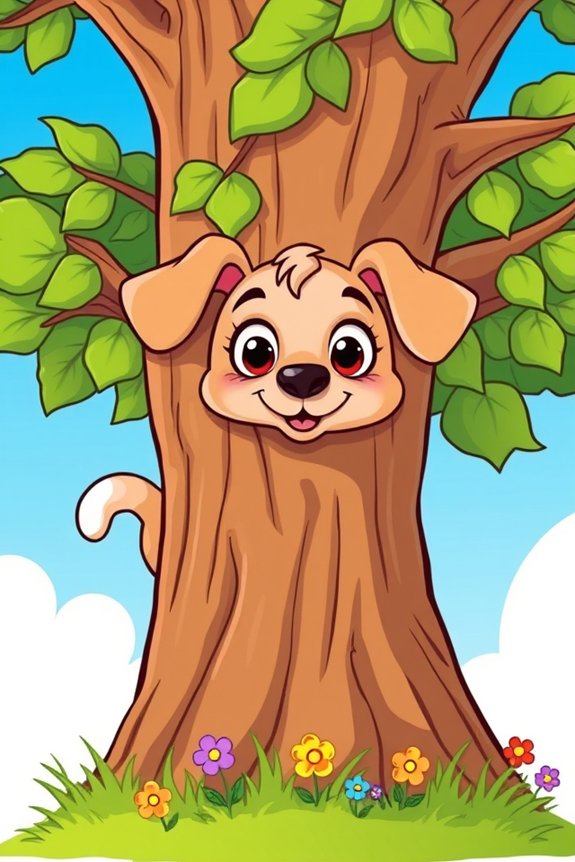playful cartoon dog design