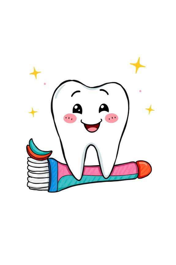playful dental hygiene art