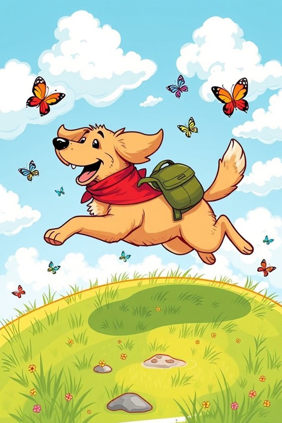playful energetic dog artwork