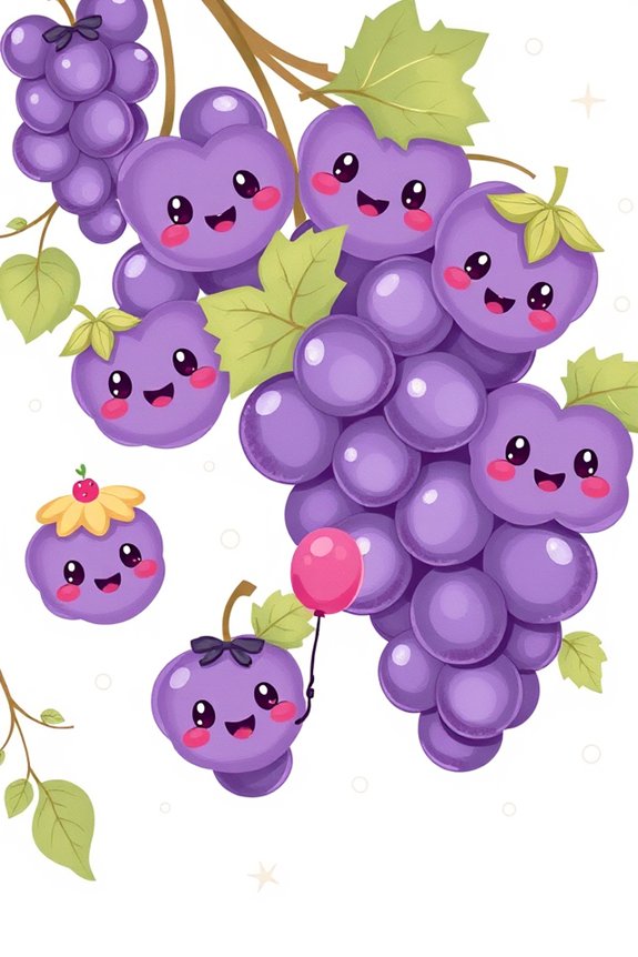 playful grape drawing project