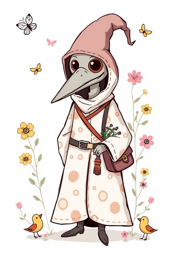 playful historical doodle art