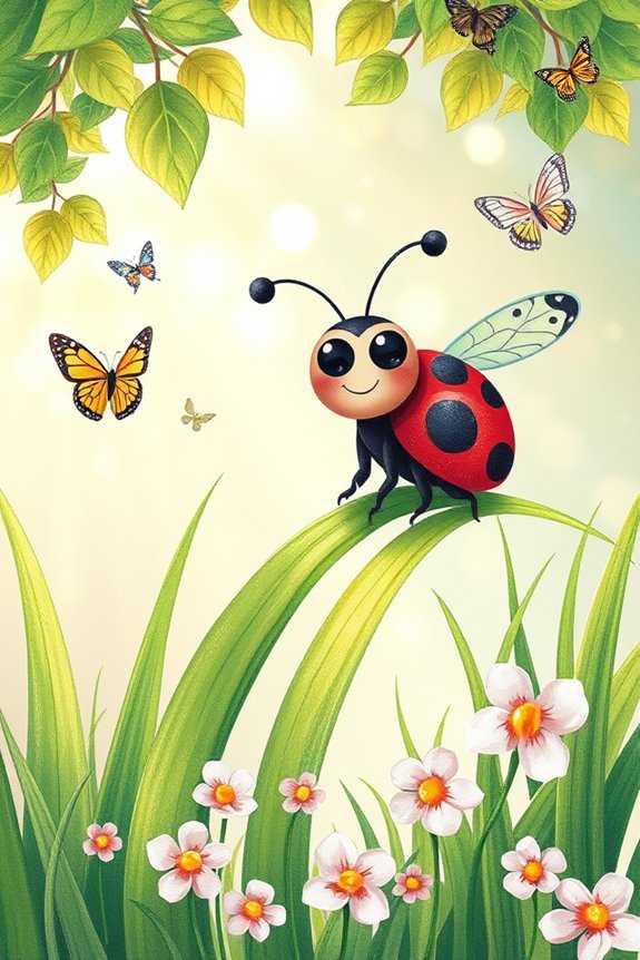 playful minimalist ladybug design