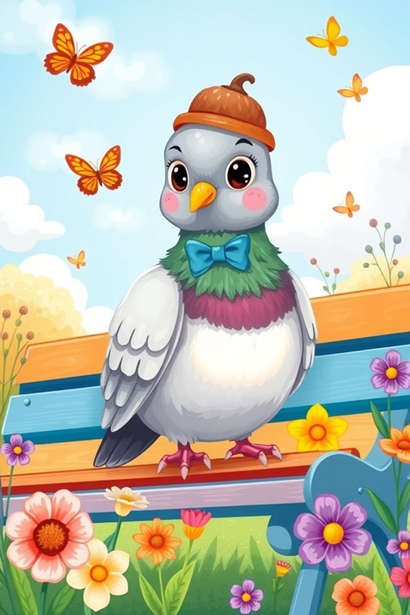 playful pigeon art project