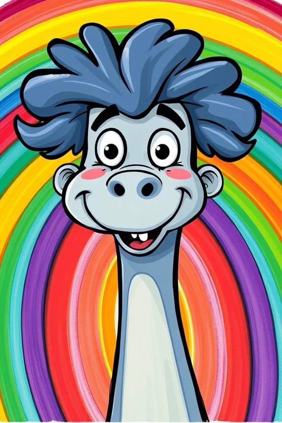 playful rainbow themed art