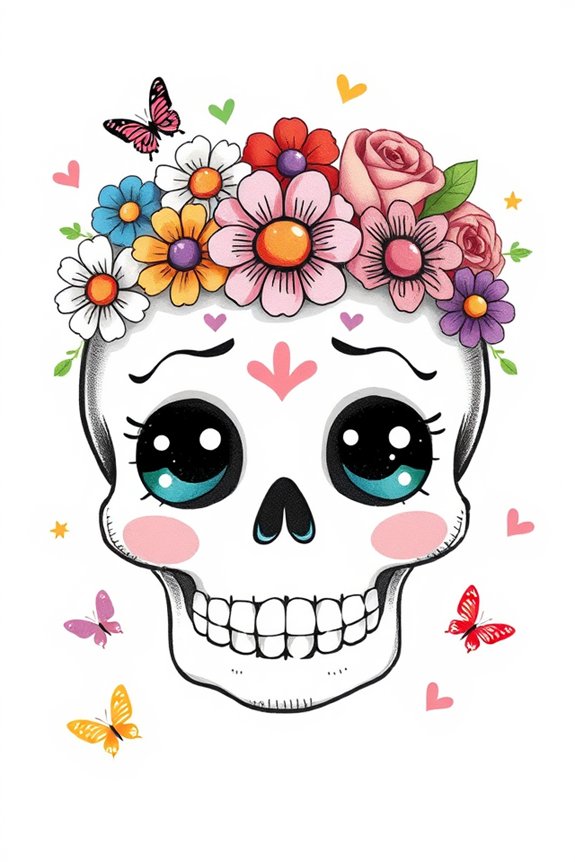 playful skull drawing project