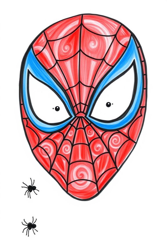 playful spider man mask design