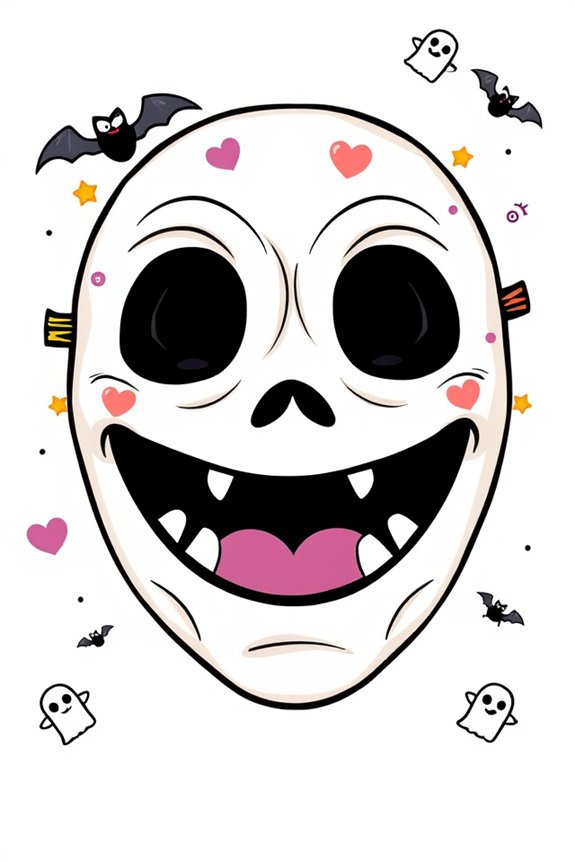 playful spooky mask art