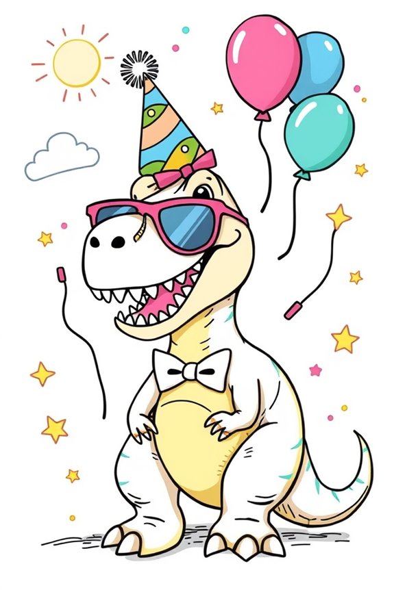 playful t rex doodle project
