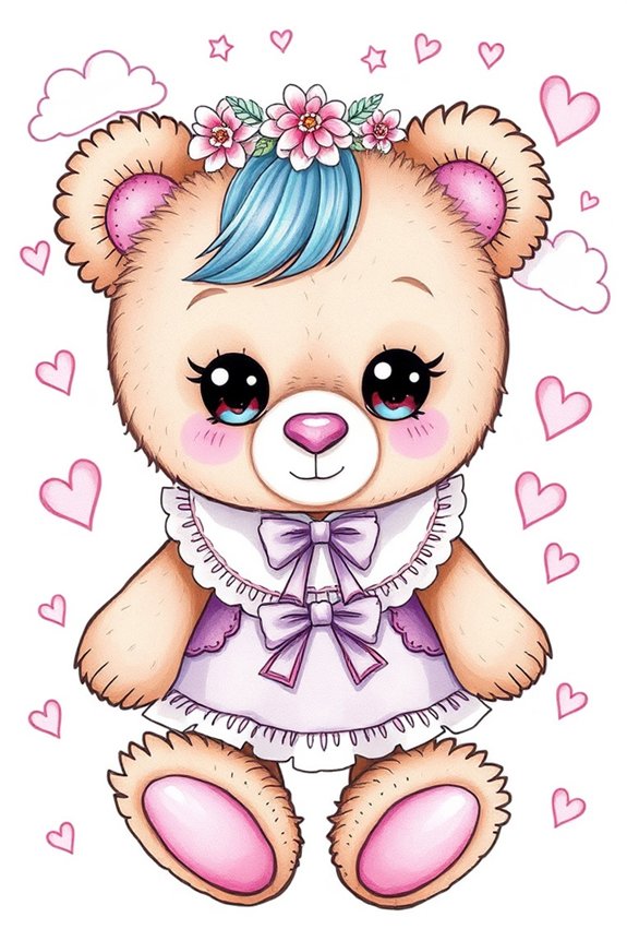 playful teddy bear art
