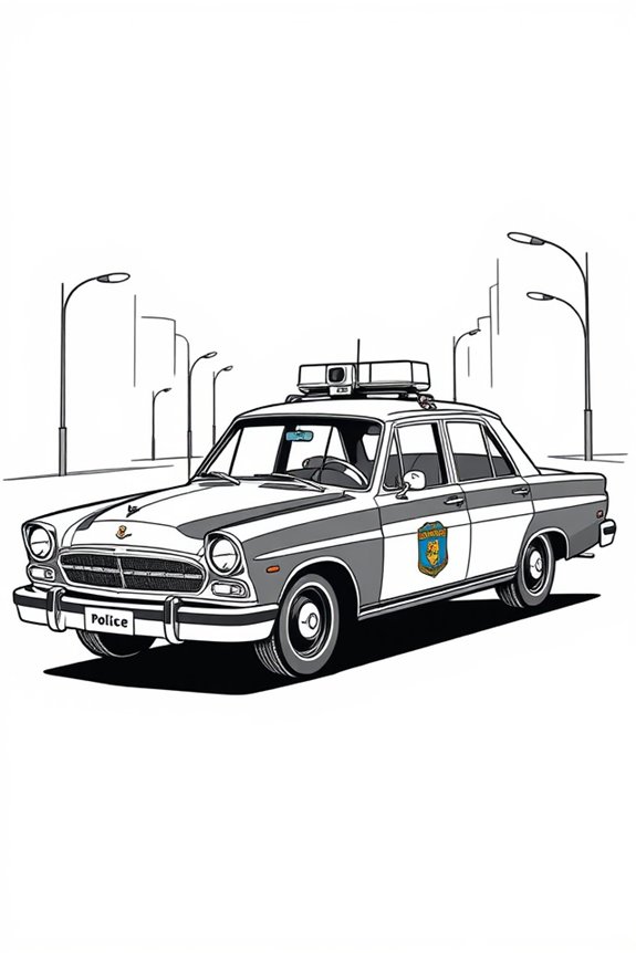 police car sketch project