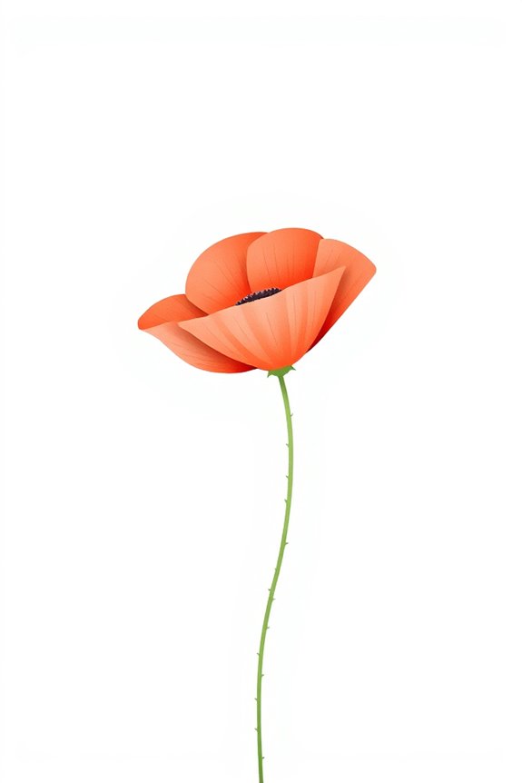 poppy flower drawing tutorial