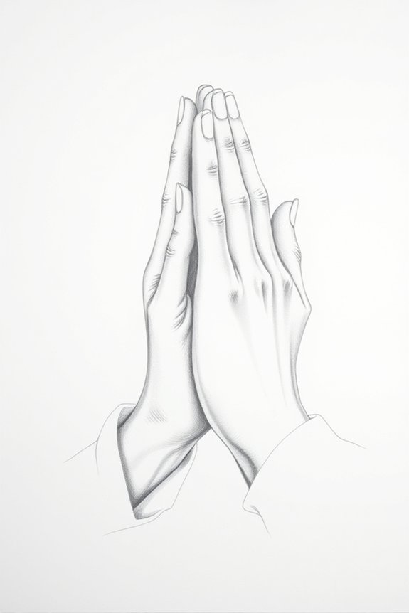 prayer hands artistic expression