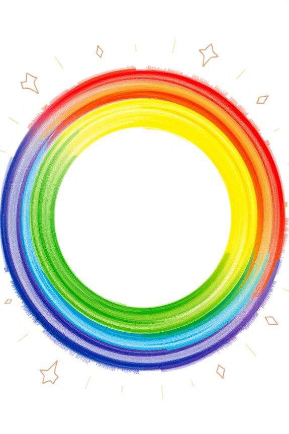 rainbow circle color blending