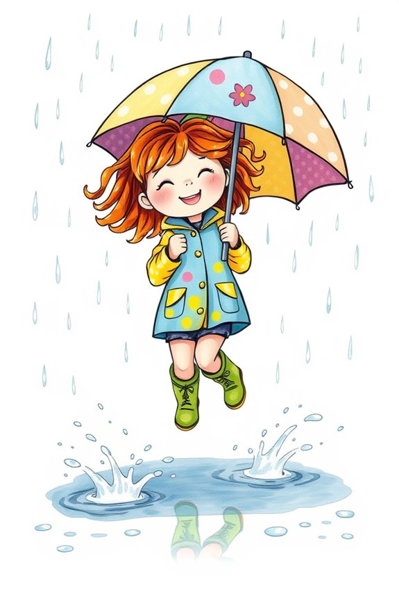rainy day umbrella fun