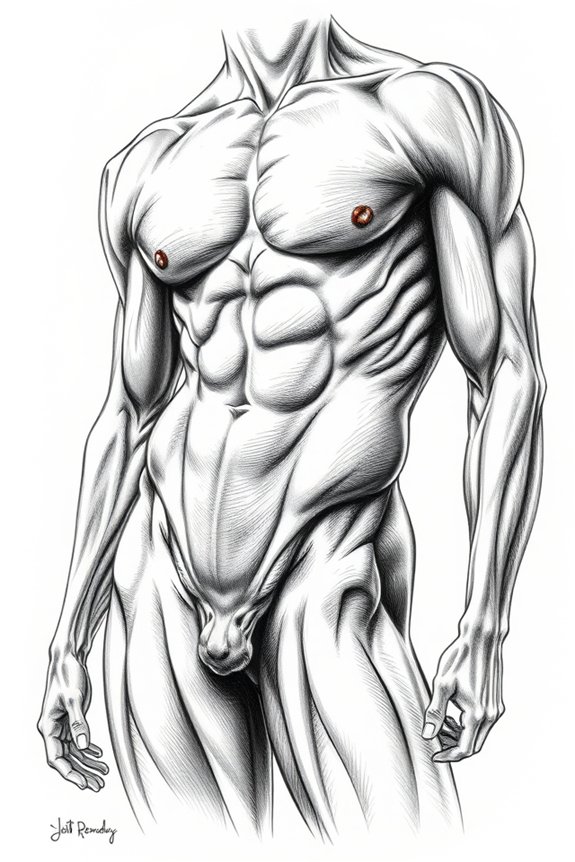 realistic anatomy drawing project