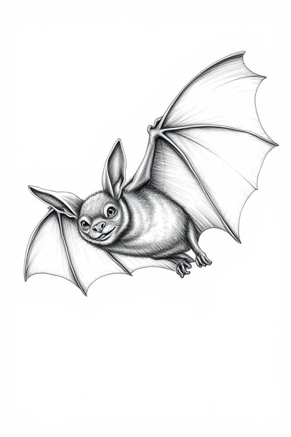 realistic bat sketching techniques