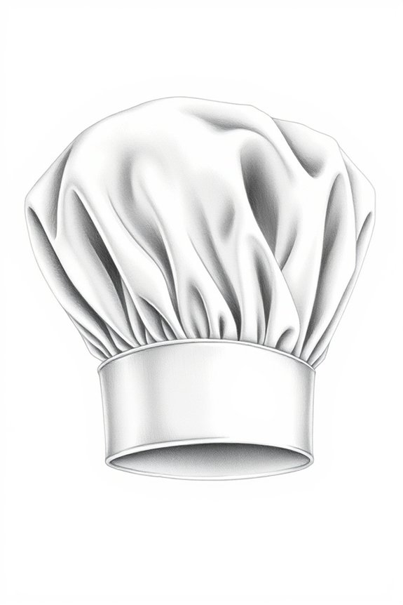 realistic chef hat drawing