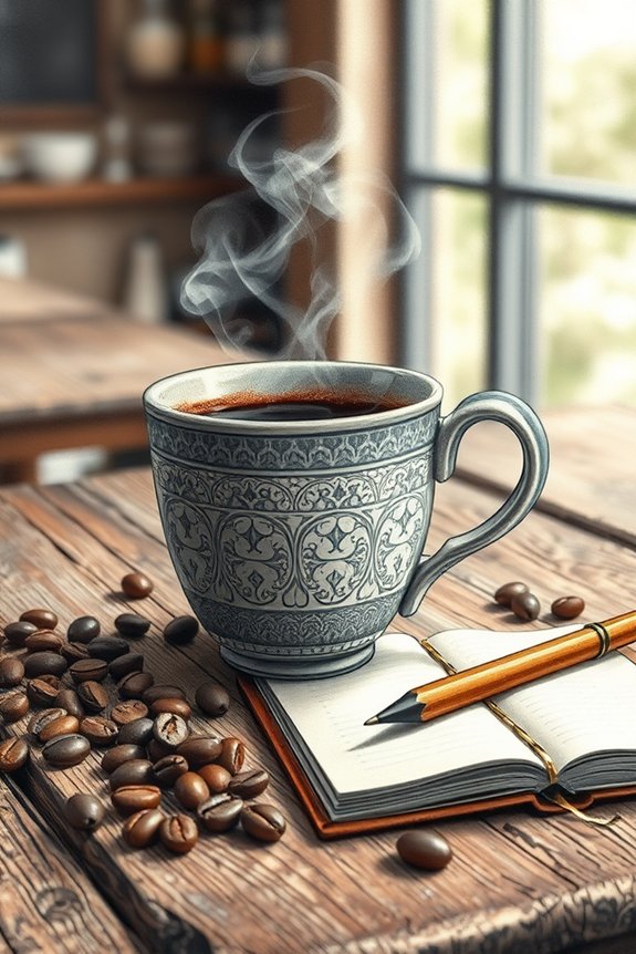 realistic coffee cup drawing