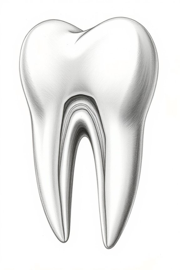 realistic dental anatomy drawing