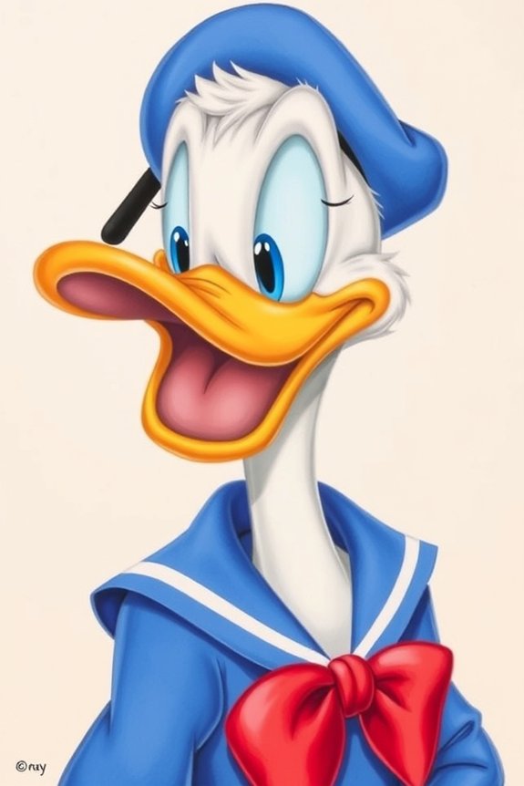 realistic donald duck portrait