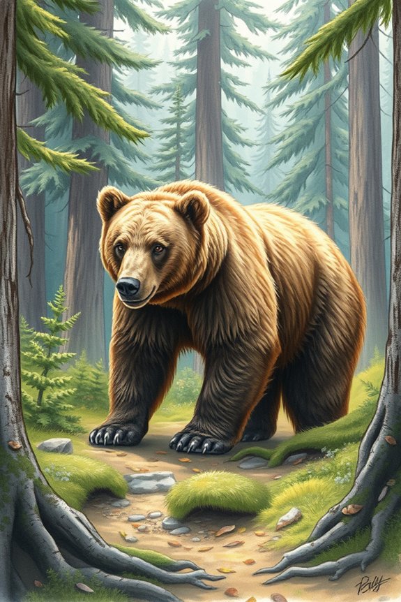 realistic grizzly bear drawing