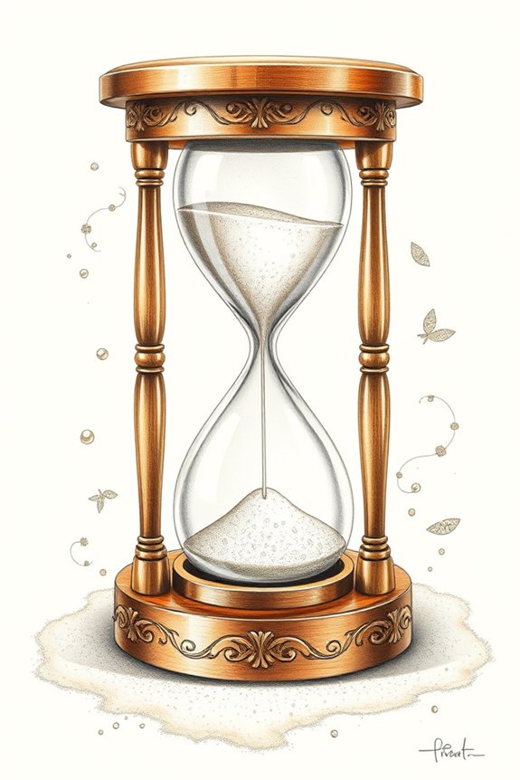 realistic hourglass sand drawing